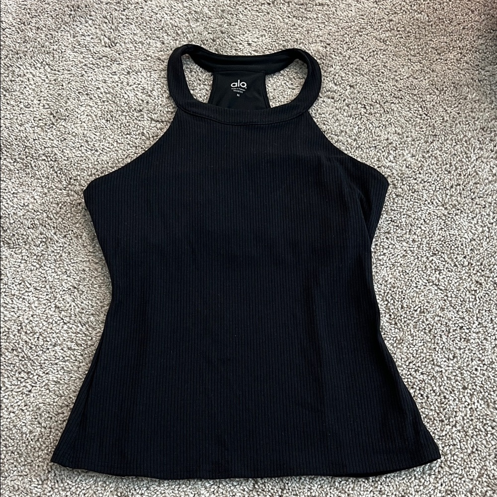 ALO Yoga Women's Sleek Black Tank Top